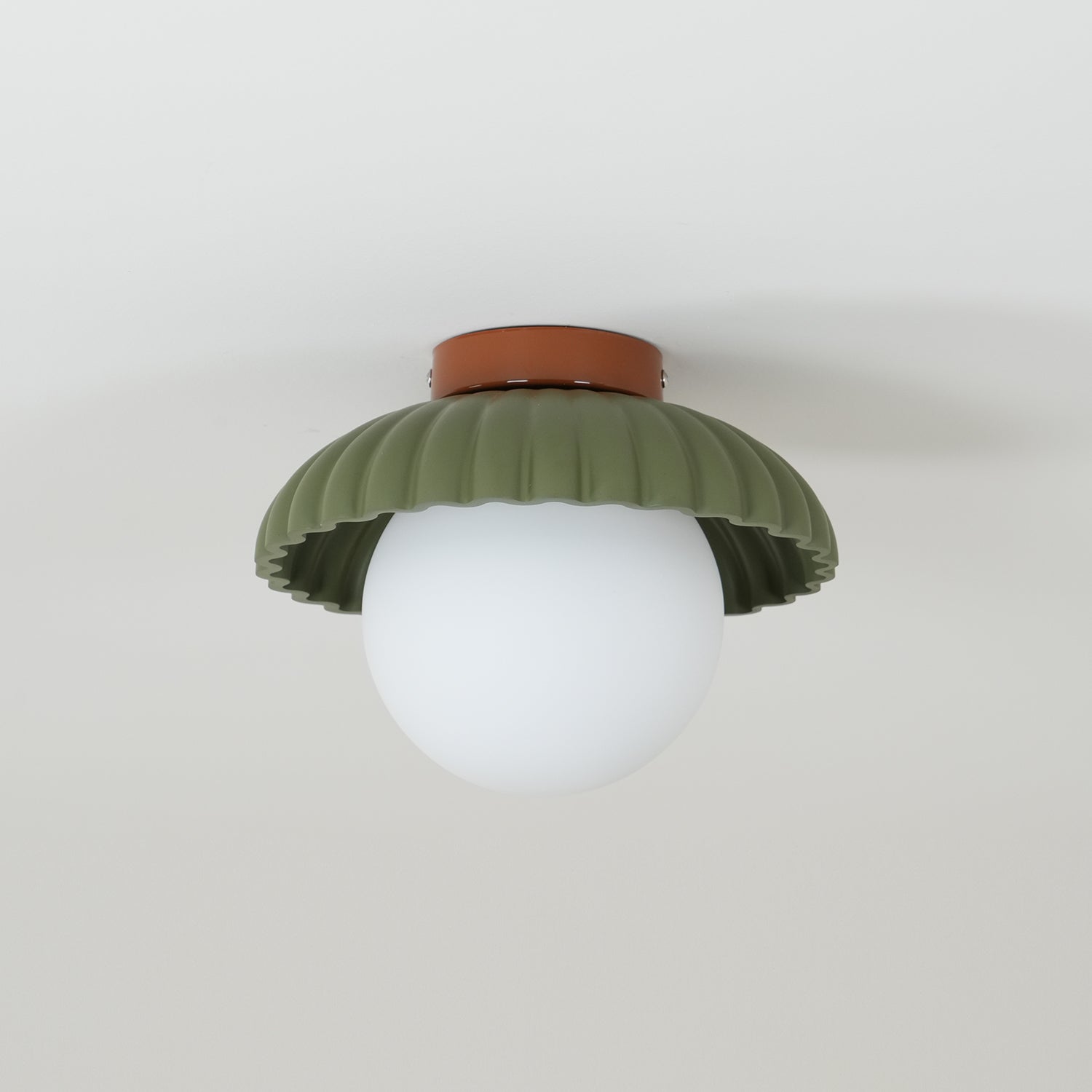 Ceiling Light Metal 9.8 in Adjustable Green Beige Red White Brown Indoor Decorative Fixture | Thomler