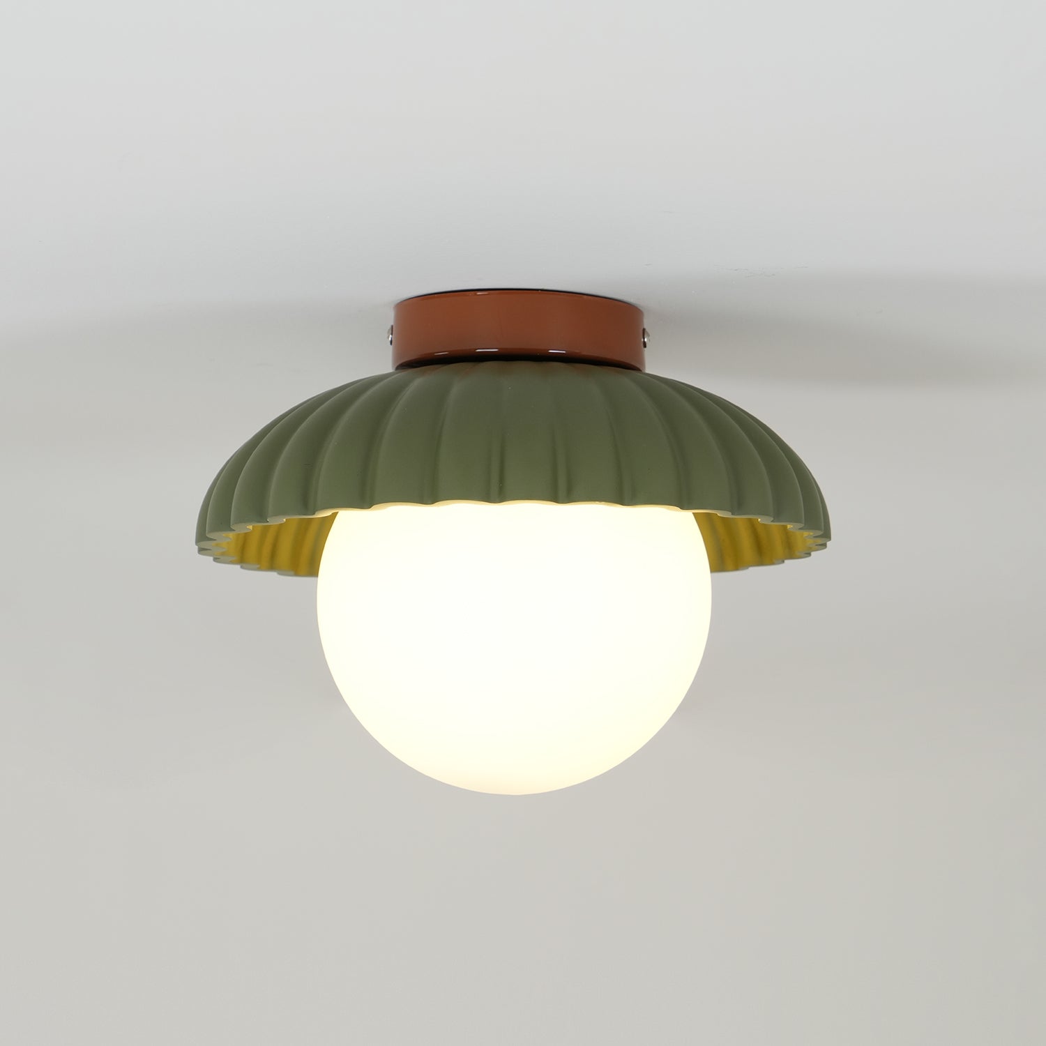 Ceiling Light Metal 9.8 in Adjustable Green Beige Red White Brown Indoor Decorative Fixture | Thomler