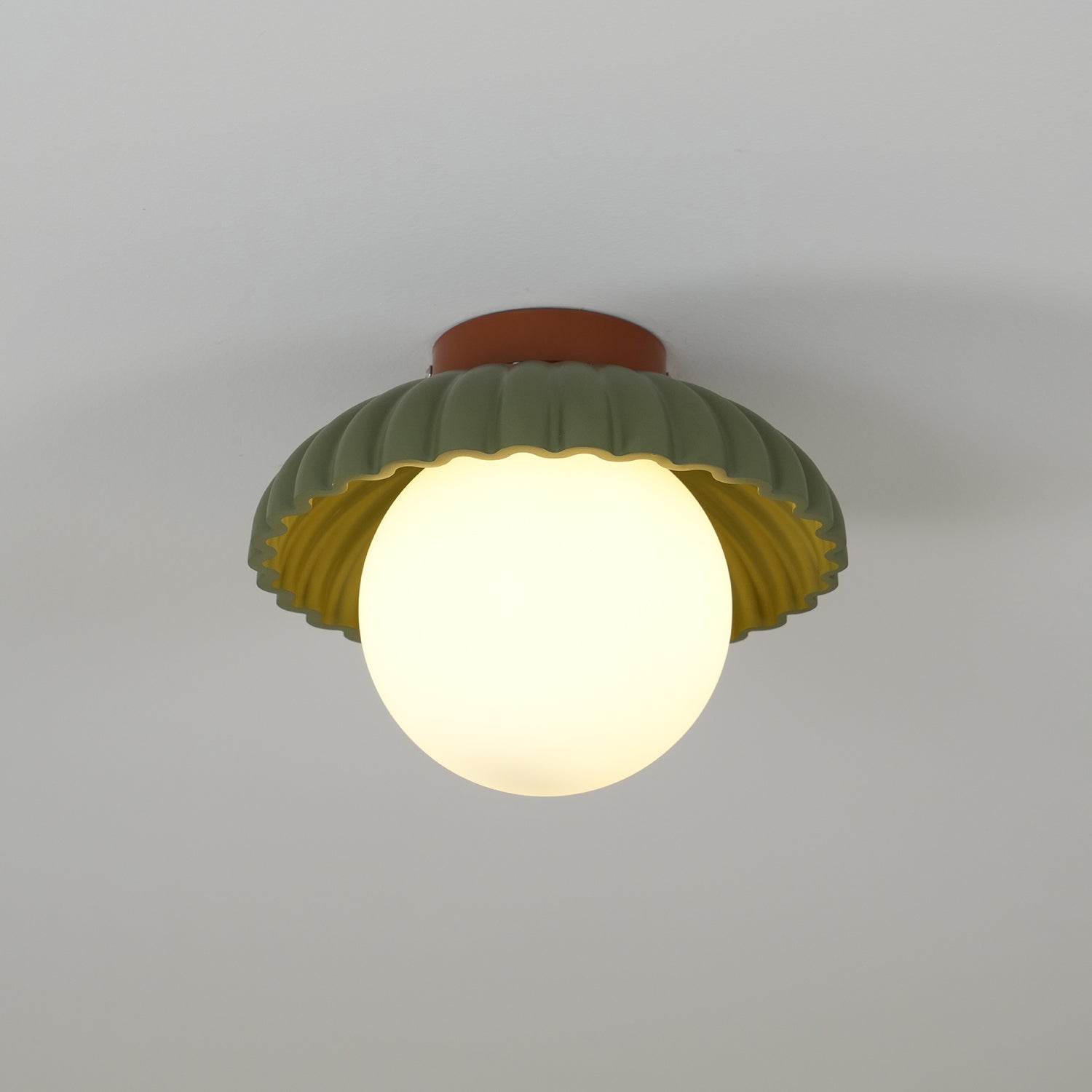 Ceiling Light Metal 9.8 in Adjustable Green Beige Red White Brown Indoor Decorative Fixture | Thomler