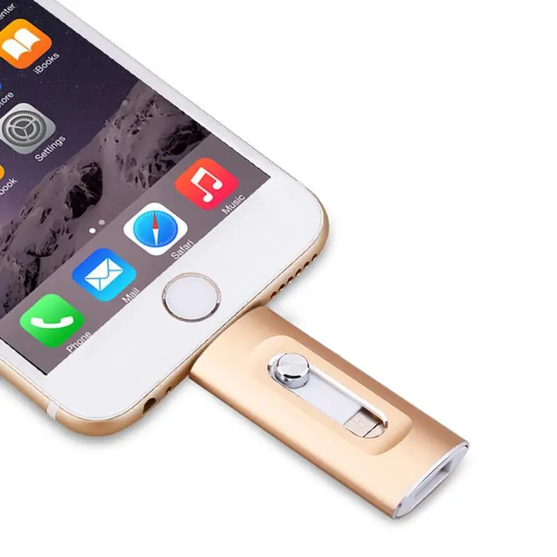 USB Flash Drive Metal 6.6 cm 2.6 in Triple Connector Phone Computer File Transfer Storage Backup Memory Stick | Thomler
