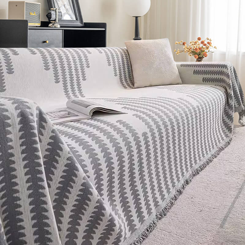 Reversible Chenille Sofa Throw Blanket | Scratch-Resistant Pet-Friendly Furniture Protector | Year-Round Soft Couch Cover for Living Room | Thomler