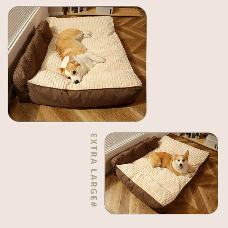 Orthopedic Pet Bed with Bolster Pillow for Dogs & Cats – Washable, Non-Slip Base, Year-Round Comfort | Thomler