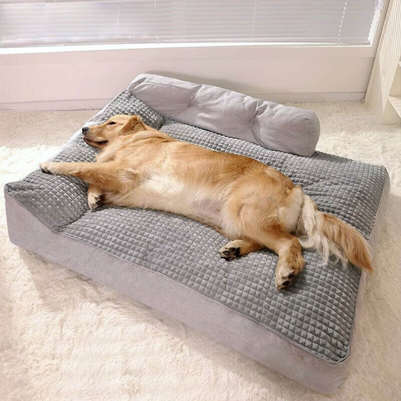Orthopedic Pet Bed with Bolster Pillow for Dogs & Cats – Washable, Non-Slip Base, Year-Round Comfort | Thomler