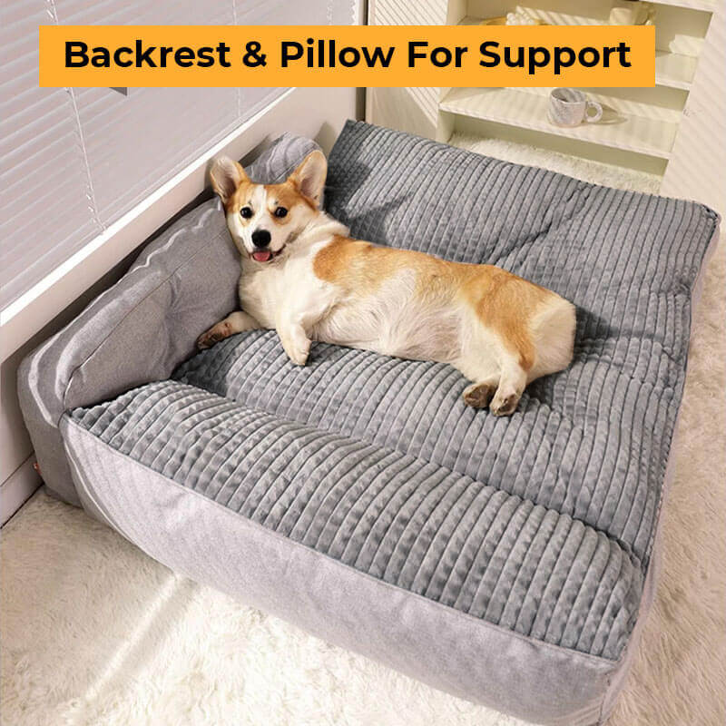 Orthopedic Pet Bed with Bolster Pillow for Dogs & Cats – Washable, Non-Slip Base, Year-Round Comfort | Thomler