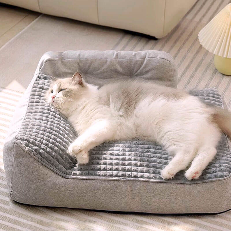 Orthopedic Pet Bed with Bolster Pillow for Dogs & Cats – Washable, Non-Slip Base, Year-Round Comfort | Thomler