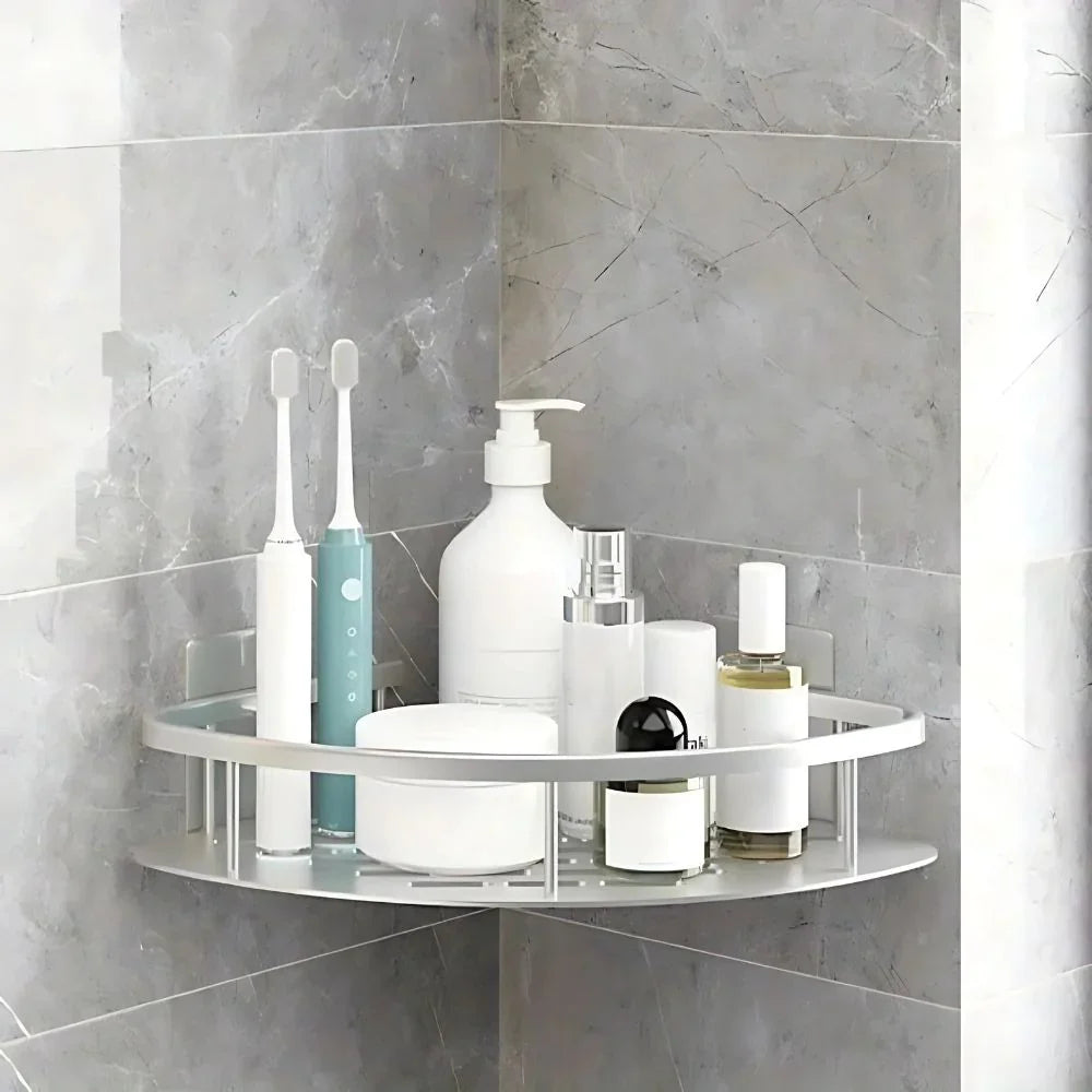 Wall-Mount Shower Caddy with 1 or 2 Tiers – Rust-Proof Stainless Steel Bathroom Storage Shelf for Shampoo, Soap & Toiletries | Thomler