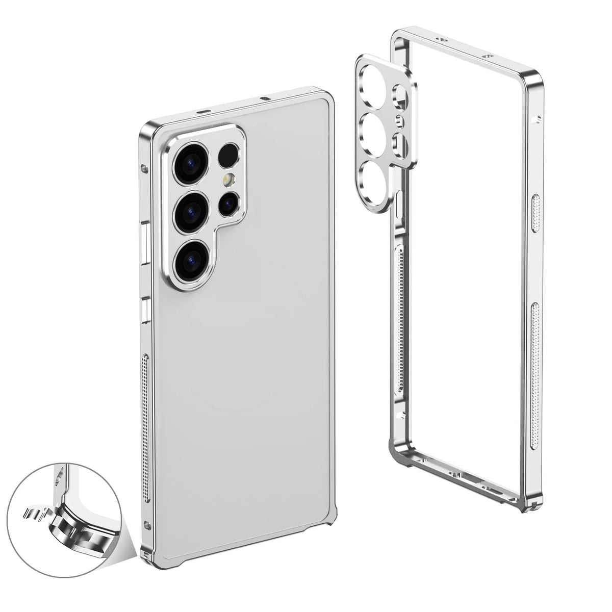 Aluminum Frame Case for Samsung Galaxy – Shock-Absorbing Metal Bumper with Raised Edges & Precise Cutouts – S22 S23 S24 S25 S26 Plus Ultra | Thomler