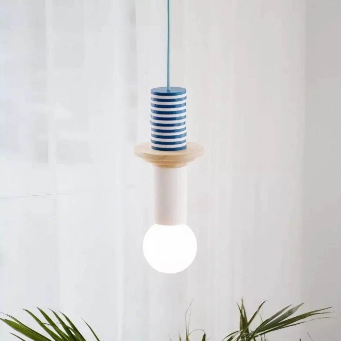 Pendant Light Wood 7.5 in to 16.5 in Multicolor Geometric Dining Living Room Ceiling Lamp Modern Home Decor | Thomler