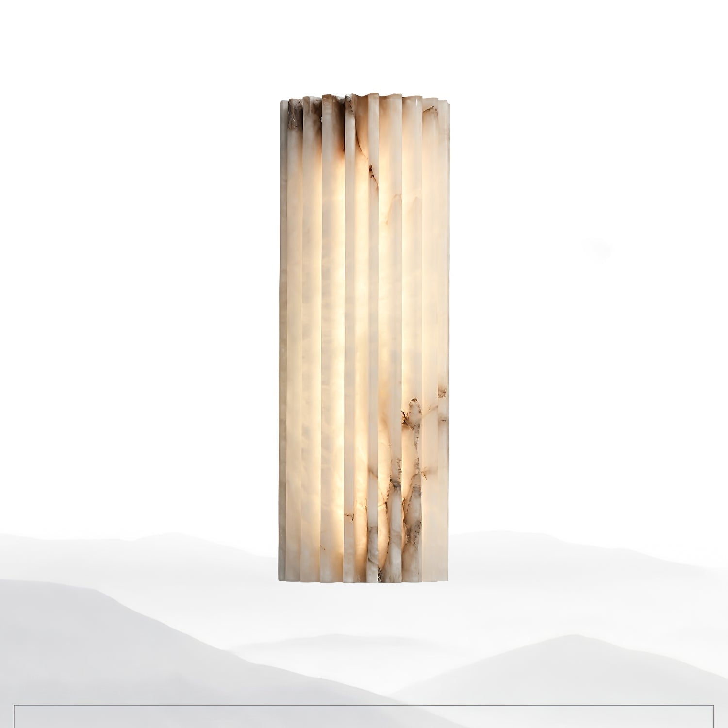 Alabaster Wall Light 11.8 in Integrated LED Indoor Ribbed Sconce Bedroom Hallway Ambient Lighting Fixture | Thomler