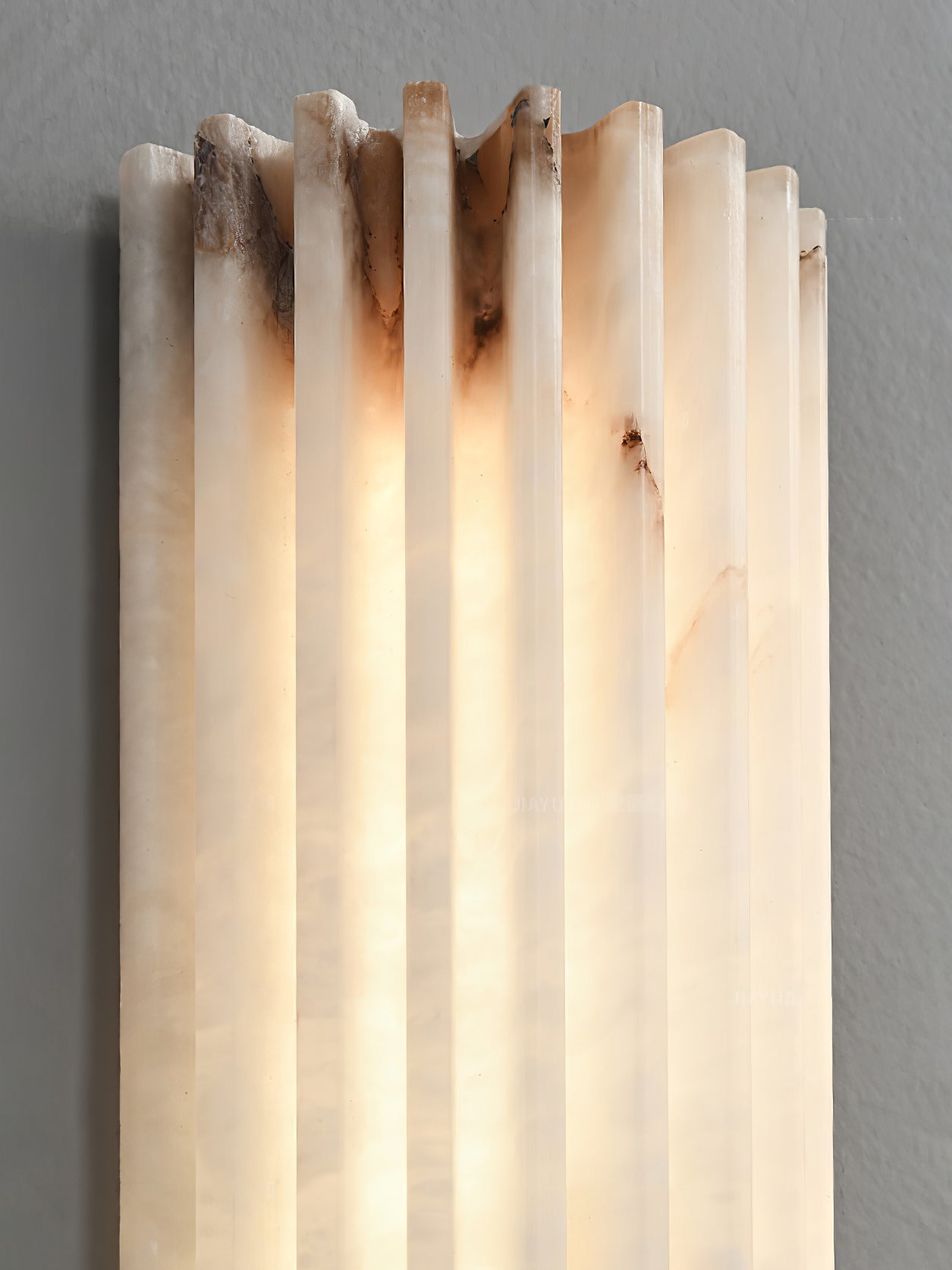 Alabaster Wall Light 11.8 in Integrated LED Indoor Ribbed Sconce Bedroom Hallway Ambient Lighting Fixture | Thomler