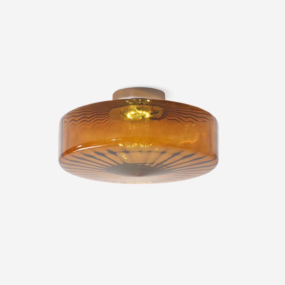 Ceiling Light Glass 14.9 in Amber Warm White 10W Bedroom Hallway Corridor Lighting | Thomler