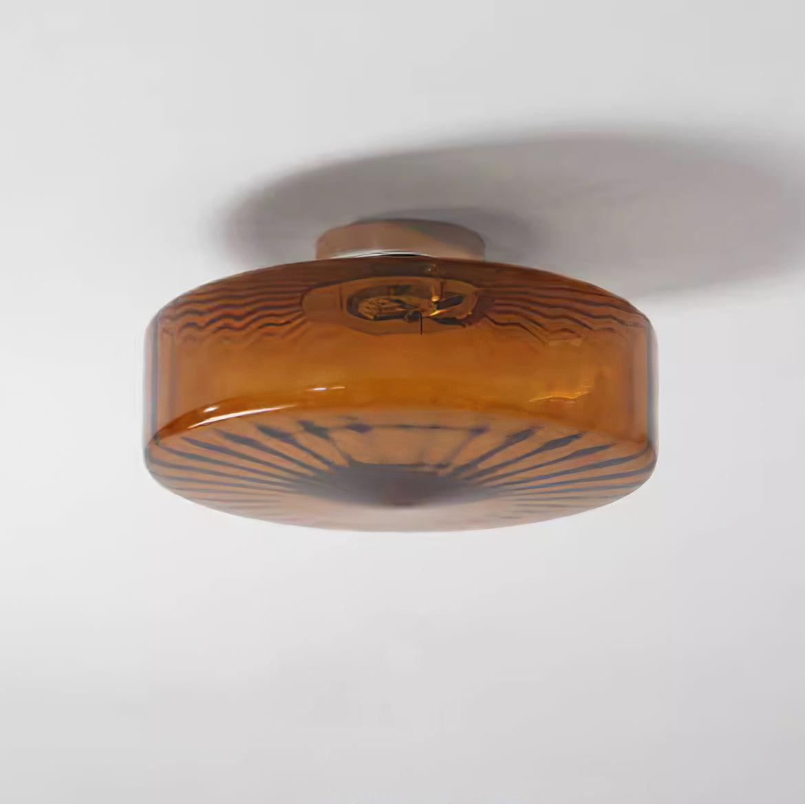 Ceiling Light Glass 14.9 in Amber Warm White 10W Bedroom Hallway Corridor Lighting | Thomler