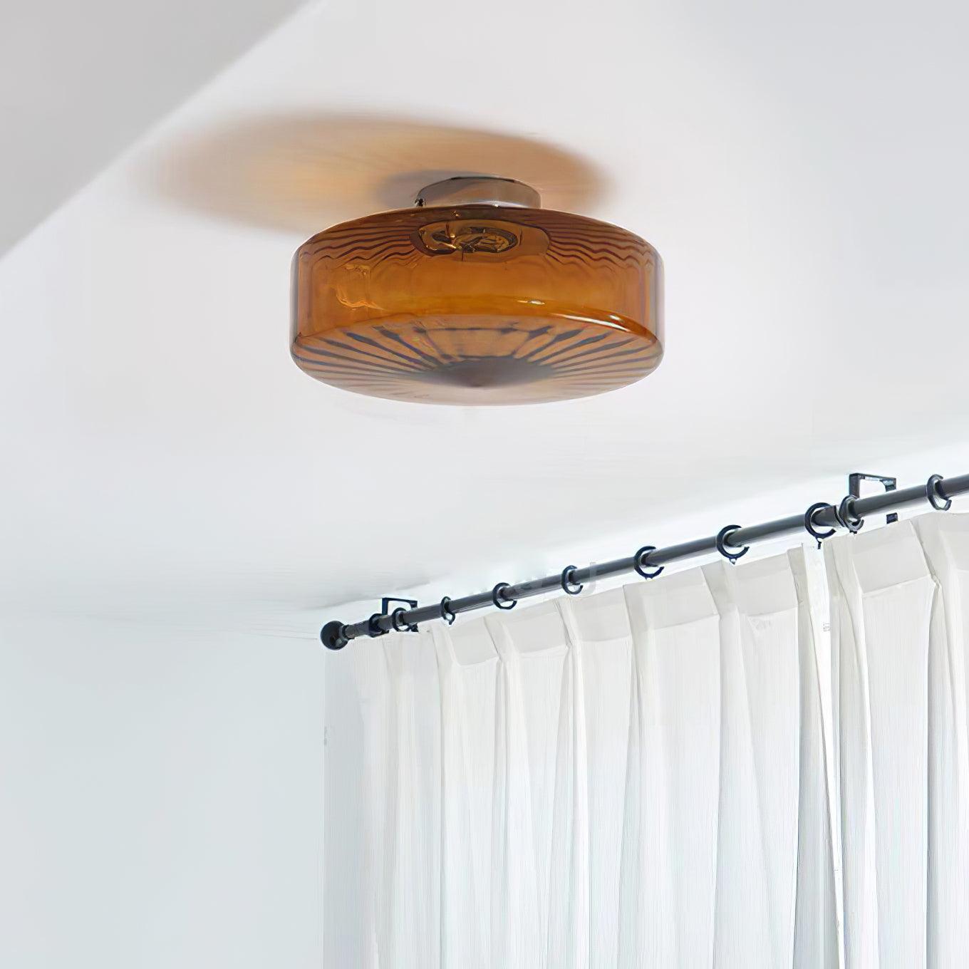 Ceiling Light Glass 14.9 in Amber Warm White 10W Bedroom Hallway Corridor Lighting | Thomler