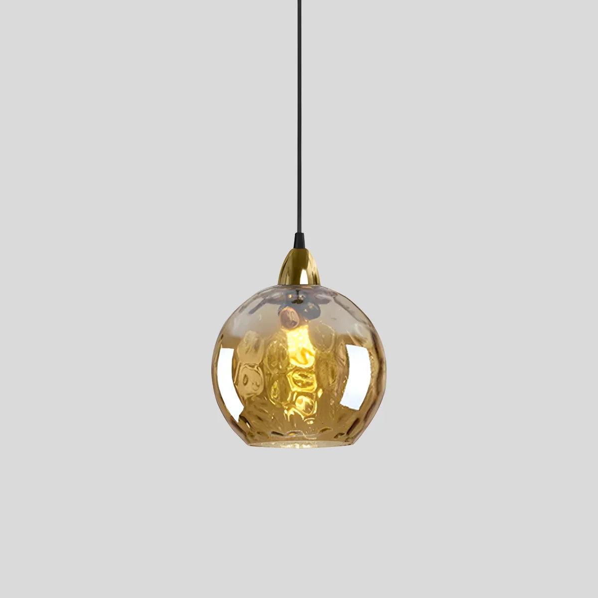 Pendant Light Glass Globe E26 20.0 cm Grey Dining Room Bedroom Hanging Ceiling Lamp Modern Ambient Lighting | Thomler