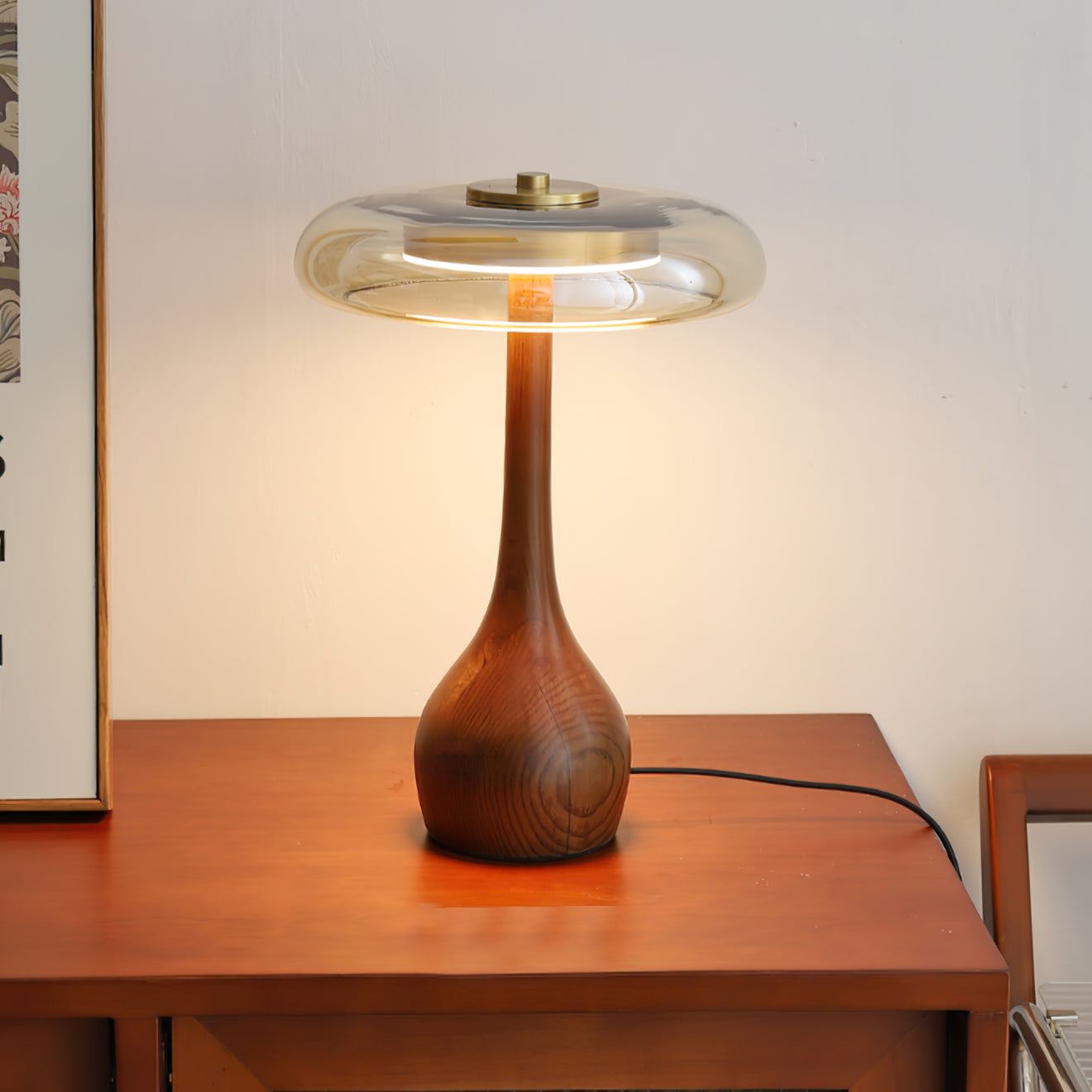 Table Lamp Glass Brass 12W 9.6 in Indoor Accent Lighting Adjustable Color Temperatures Warm Cool Neutral | Thomler