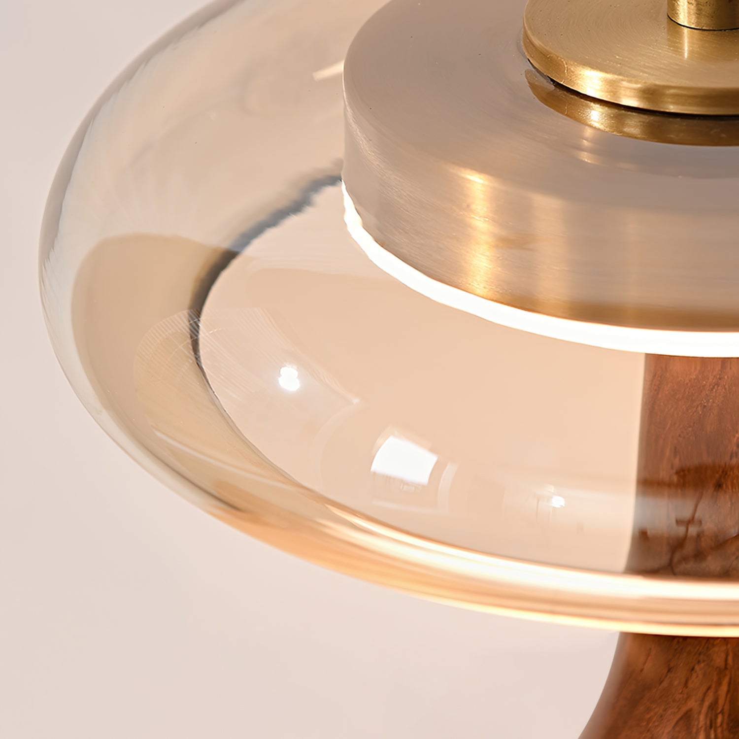 Table Lamp Glass Brass 12W 9.6 in Indoor Accent Lighting Adjustable Color Temperatures Warm Cool Neutral | Thomler