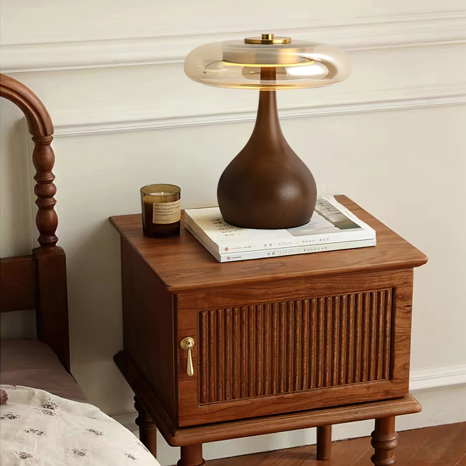 Table Lamp Glass Brass 12W 9.6 in Indoor Accent Lighting Adjustable Color Temperatures Warm Cool Neutral | Thomler