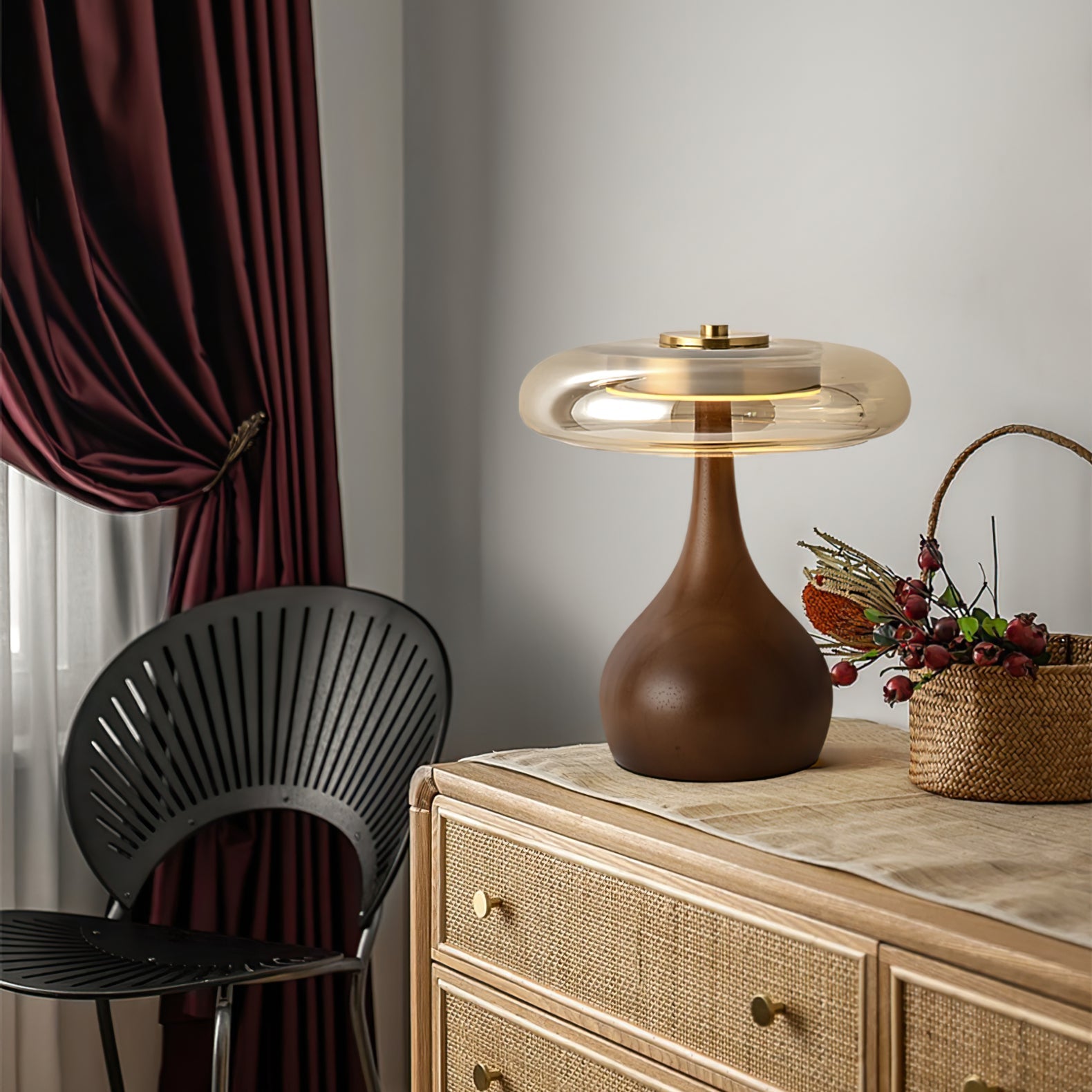 Table Lamp Glass Brass 12W 9.6 in Indoor Accent Lighting Adjustable Color Temperatures Warm Cool Neutral | Thomler
