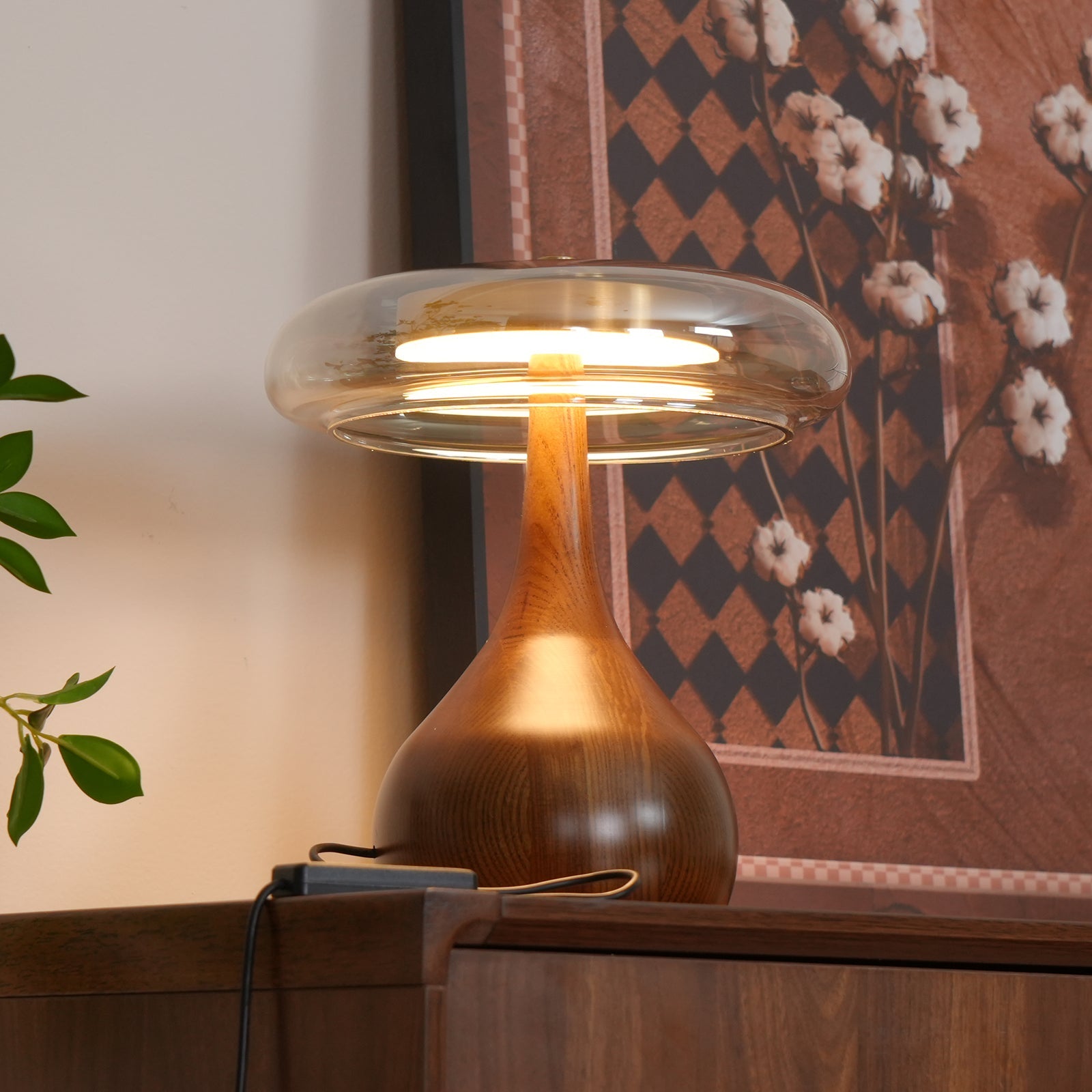 Table Lamp Glass Brass 12W 9.6 in Indoor Accent Lighting Adjustable Color Temperatures Warm Cool Neutral | Thomler