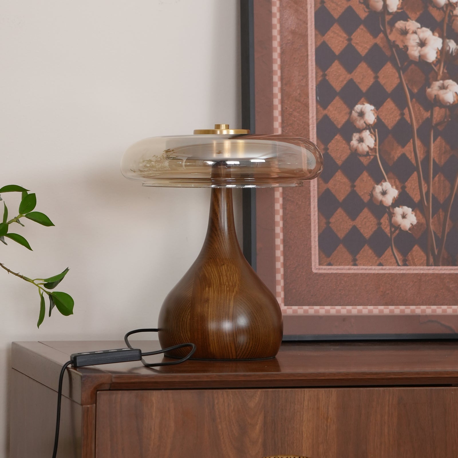 Table Lamp Glass Brass 12W 9.6 in Indoor Accent Lighting Adjustable Color Temperatures Warm Cool Neutral | Thomler