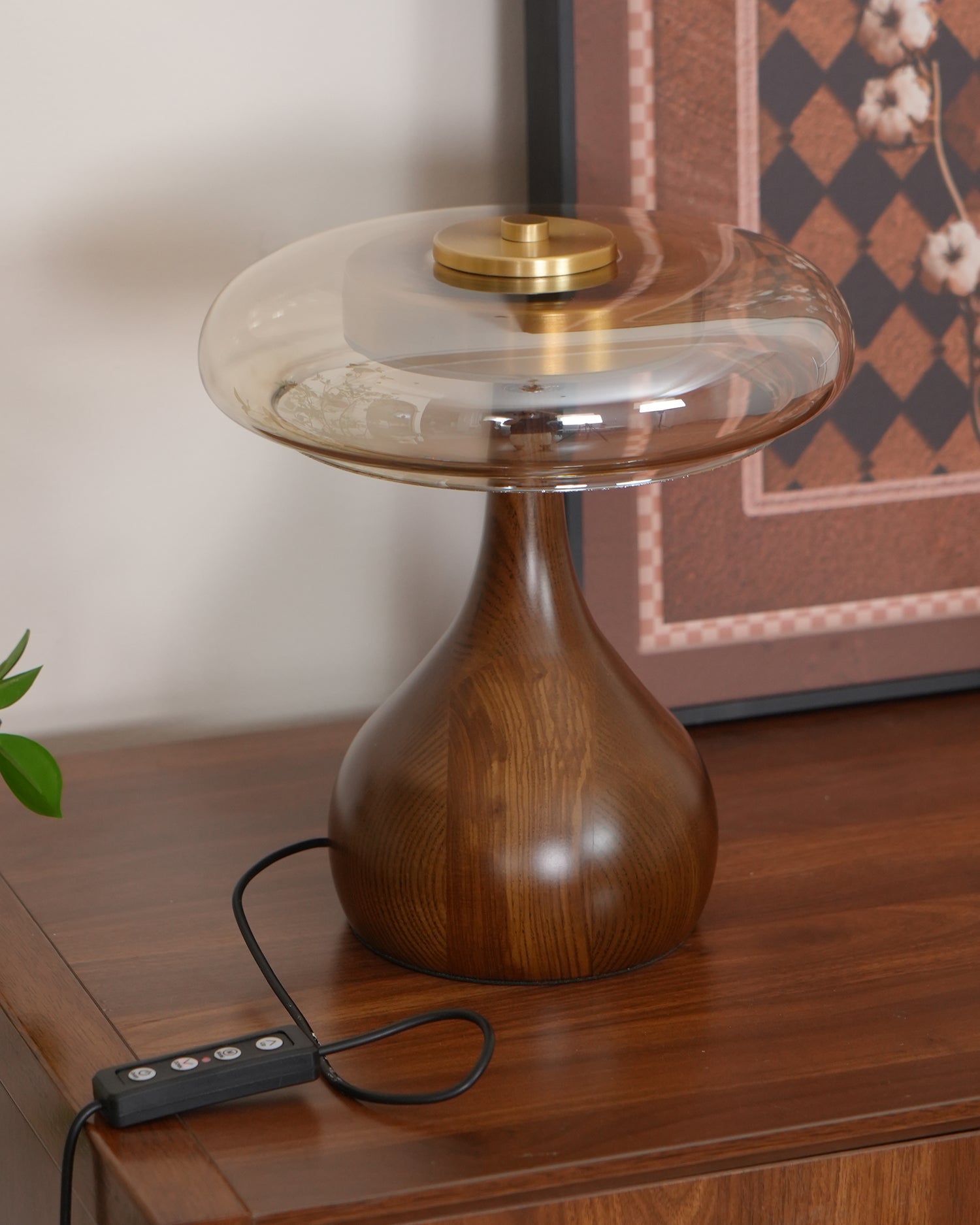 Table Lamp Glass Brass 12W 9.6 in Indoor Accent Lighting Adjustable Color Temperatures Warm Cool Neutral | Thomler