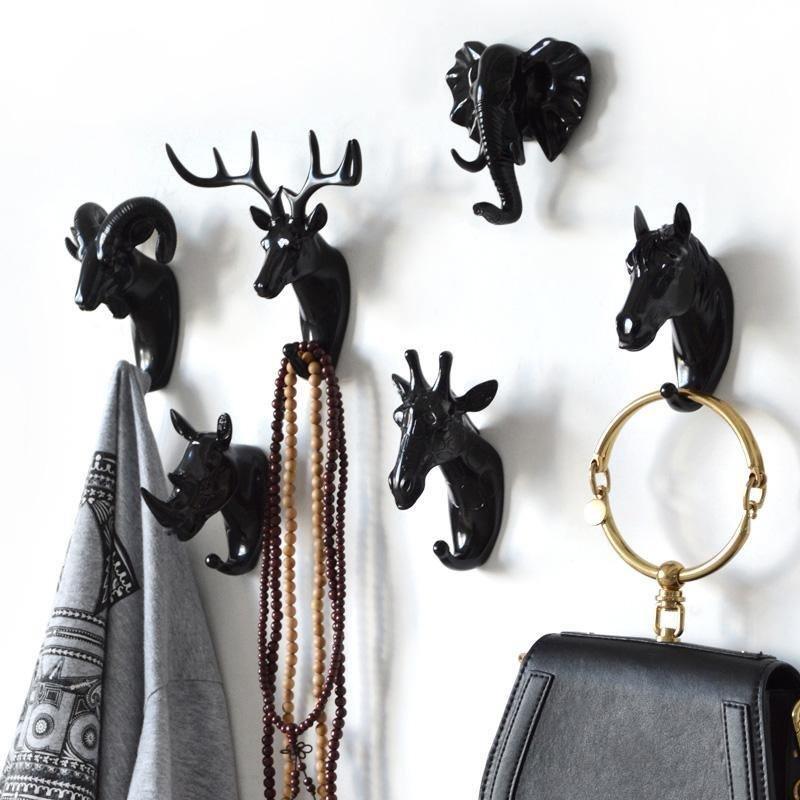 Wall Hook Resin Animal Decorative Gold Hallway Bathroom Key Towel Bag Holder Modern Coat Rack Storage Organiser | Thomler