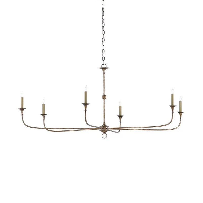 Pendant Light Brass Metal 91.0 cm Dining Room Candle Style Ceiling Chandelier Adjustable Chain E14 Hanging Fixture | Thomler