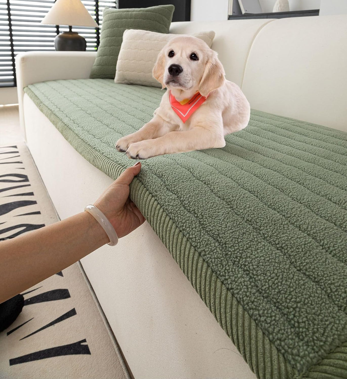 Couch Protector Cover Non-Slip Washable Pet-Proof Furniture Throw for Dogs Cats Living Room Sofa Shield Soft Polyester | Thomler