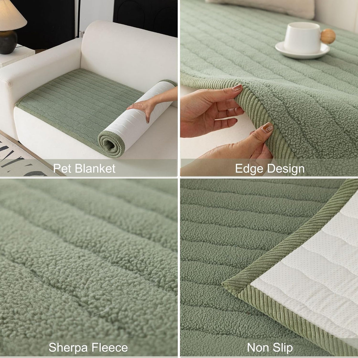 Couch Protector Cover Non-Slip Washable Pet-Proof Furniture Throw for Dogs Cats Living Room Sofa Shield Soft Polyester | Thomler