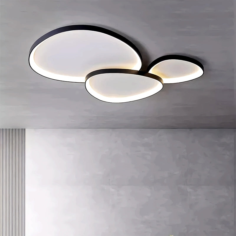 Ceiling Light Metal LED Ø42.0 cm Black White Bedroom Hallway Dimmable Surface Mounted Modern Living Room Lamp | Thomler