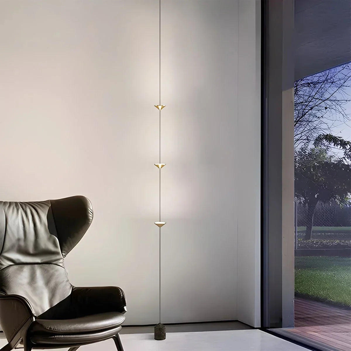 Floor To Ceiling Lamp Metal LED 2.5 m To 3.2 m Warm Light Living Room Bedroom Minimalist Vertical Lighting Fixture | Thomler