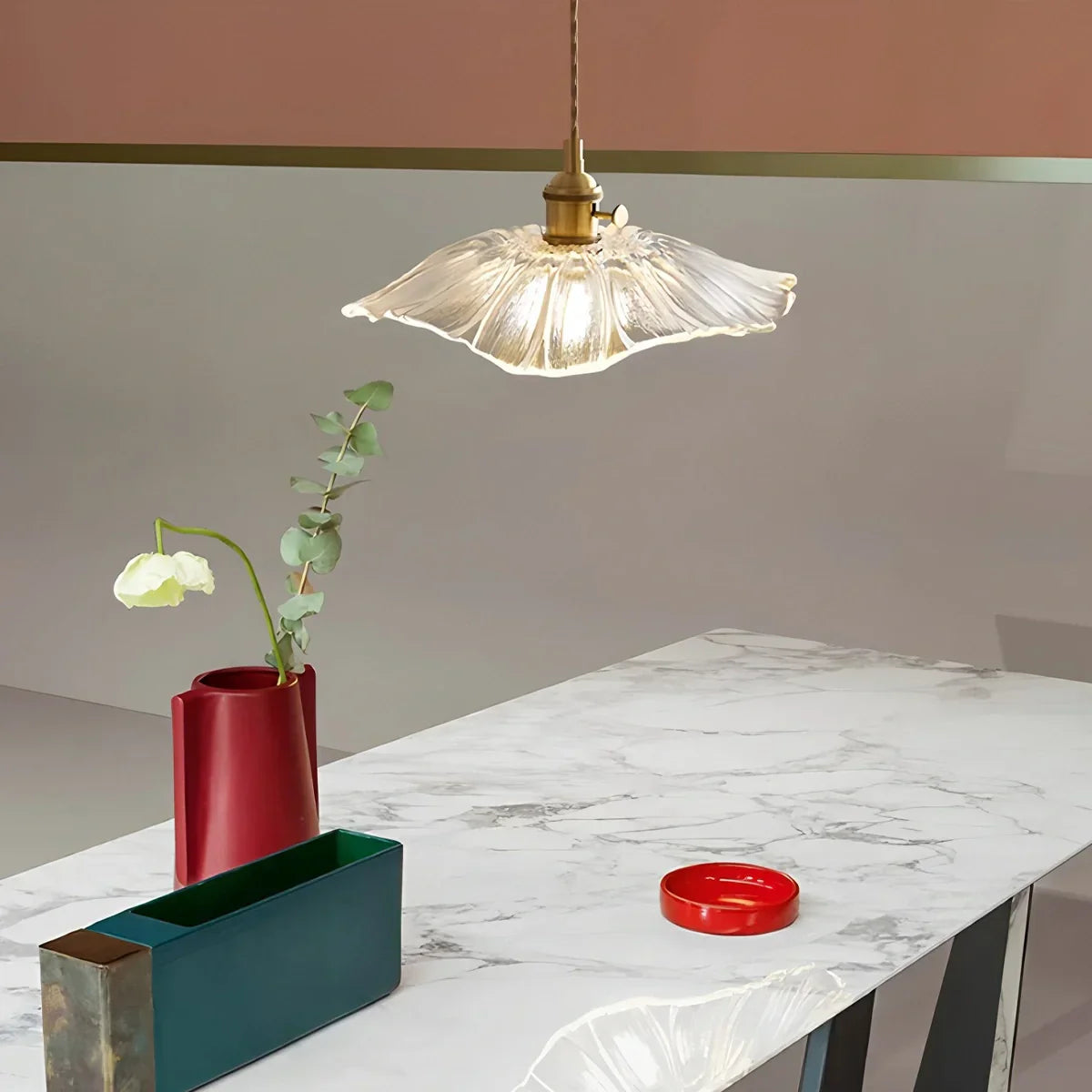 Pendant Light Glass Bronze Adjustable Cable Transparent Dining Room Kitchen Island Hanging Ceiling Lamp | Thomler