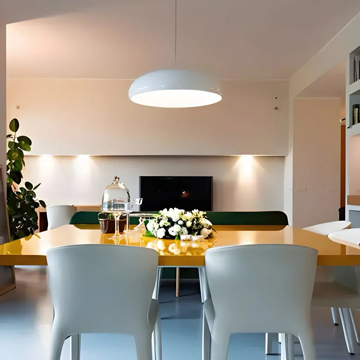 Pendant Light Metal Acrylic LED Black Dining Table Kitchen Island Modern Hanging Ceiling Lamp | Thomler