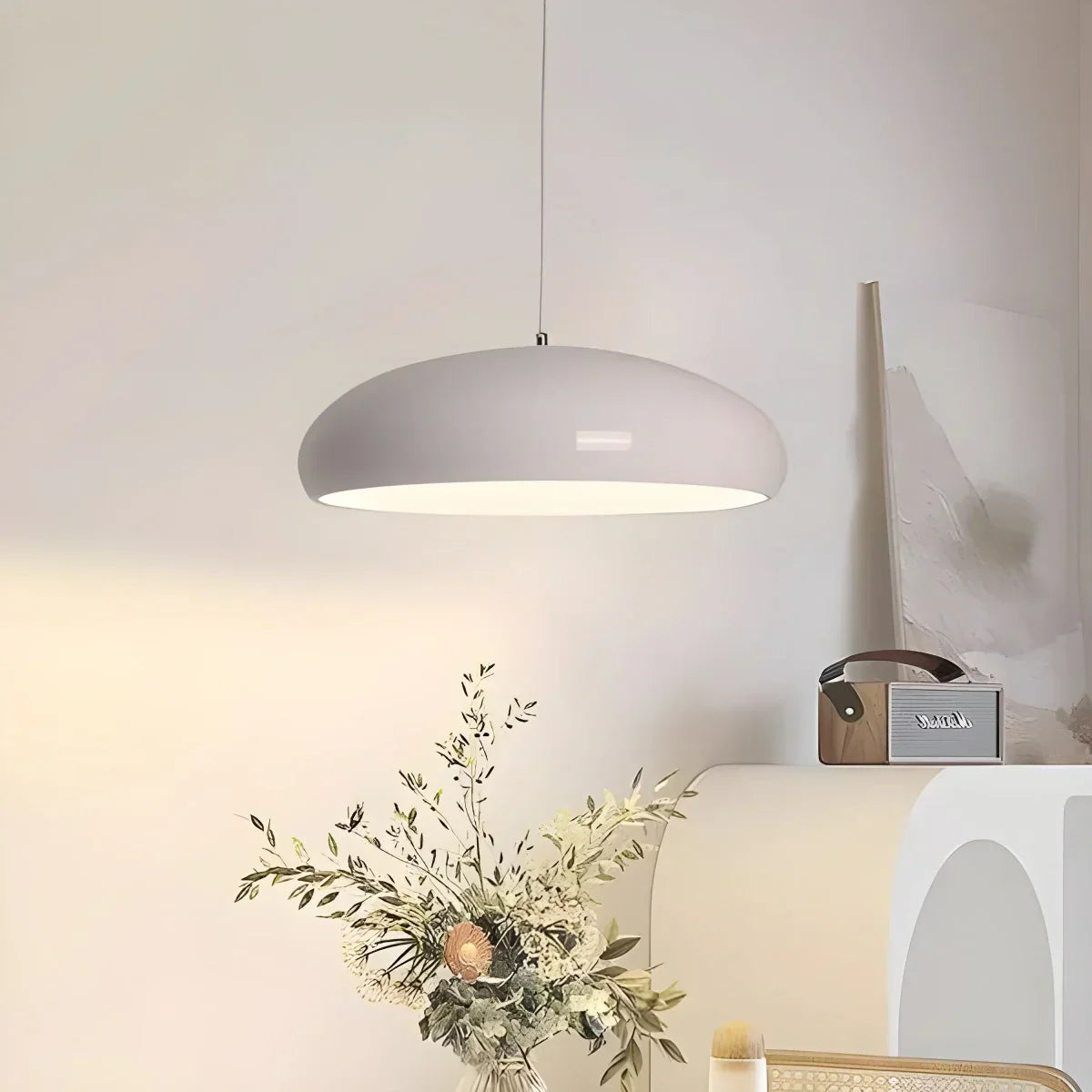 Pendant Light Metal Acrylic LED Black Dining Table Kitchen Island Modern Hanging Ceiling Lamp | Thomler