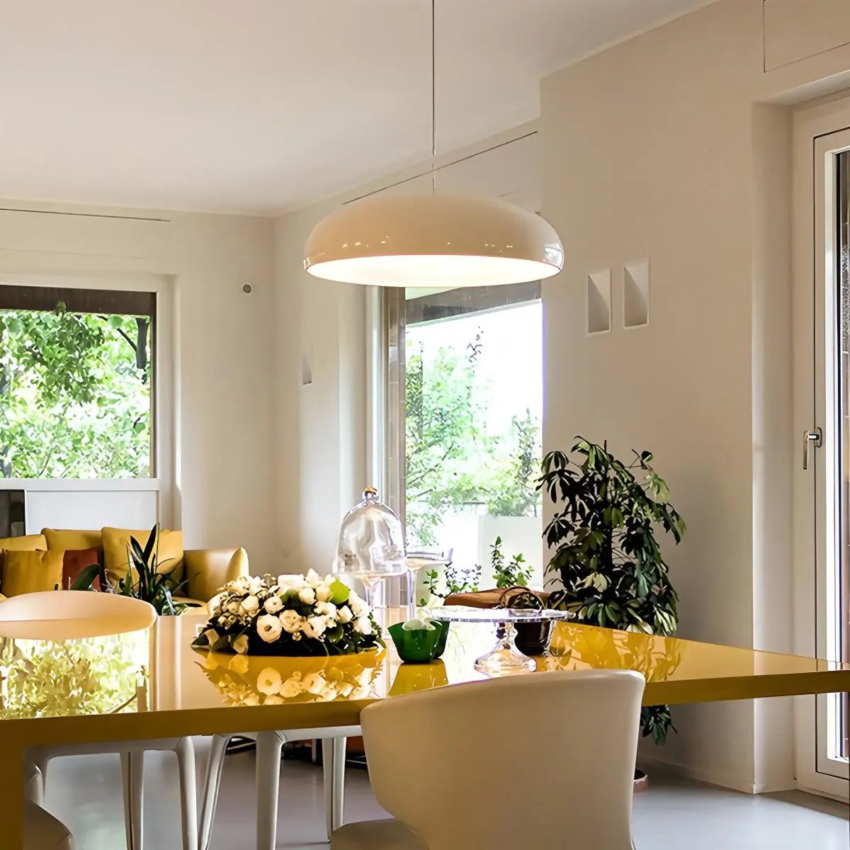 Pendant Light Metal Acrylic LED Black Dining Table Kitchen Island Modern Hanging Ceiling Lamp | Thomler
