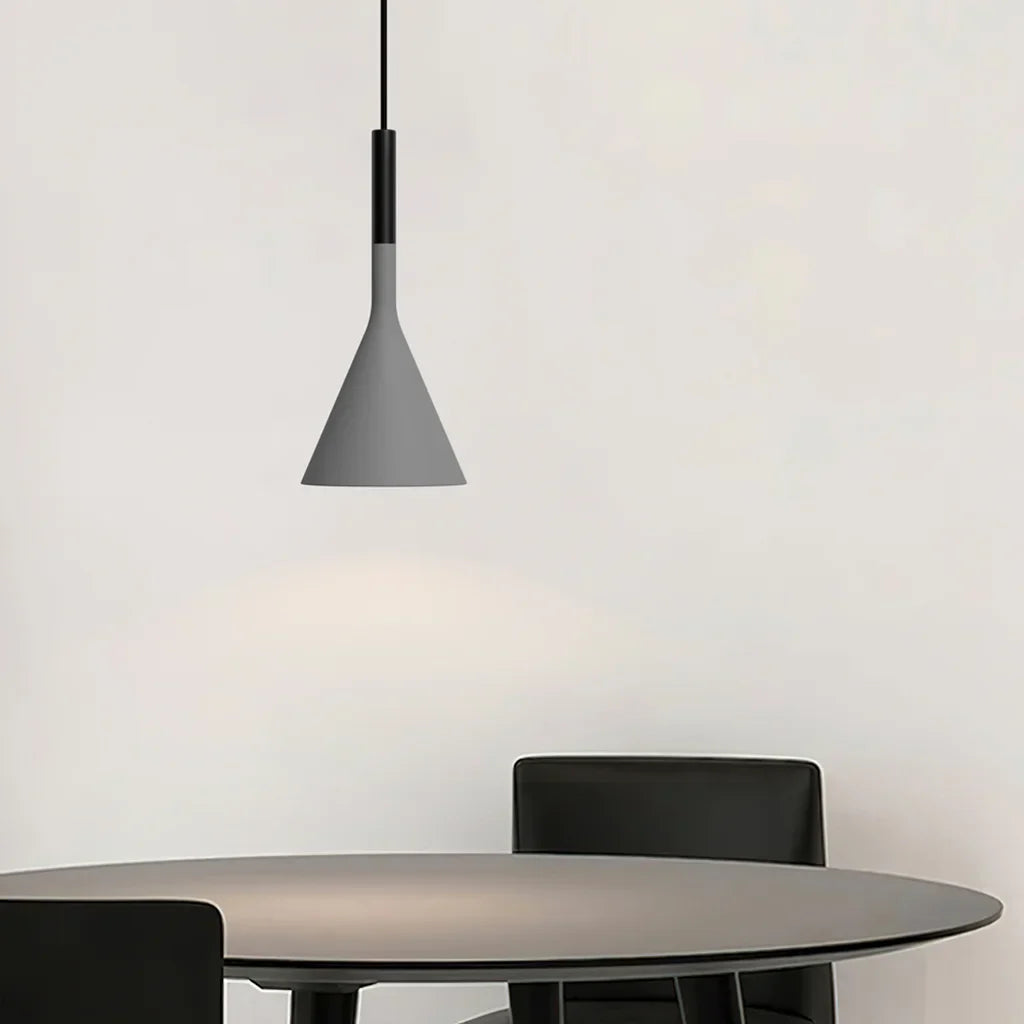 Pendant Light Concrete 10 in Grey Adjustable Dining Room Kitchen Island Hanging Ceiling Lamp | Thomler