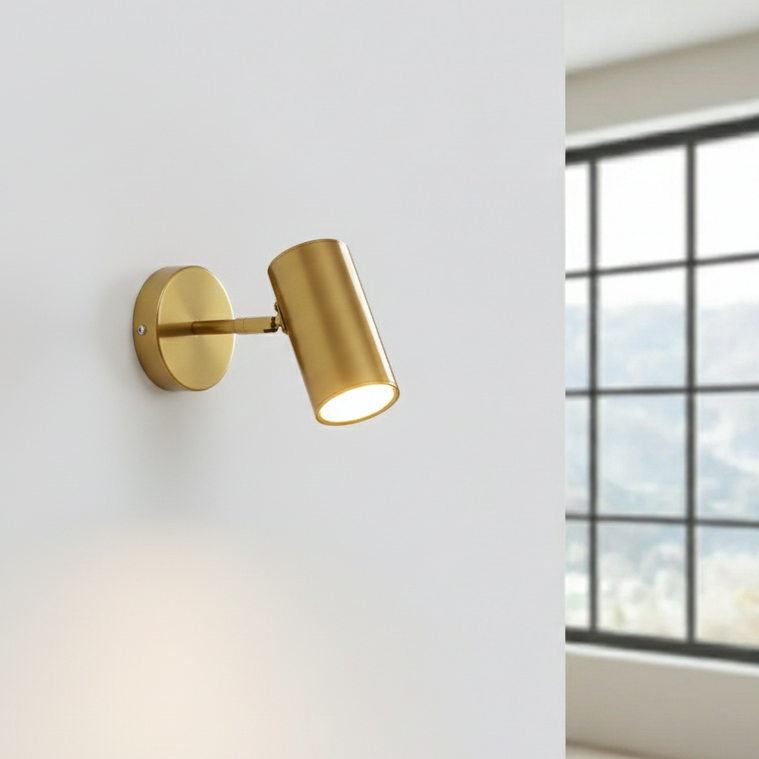 Wall Spotlight Metal 12.0 cm Integrated LED Bedroom Reading Accent Light Adjustable Rotating Hallway Artwork Lamp | Thomler