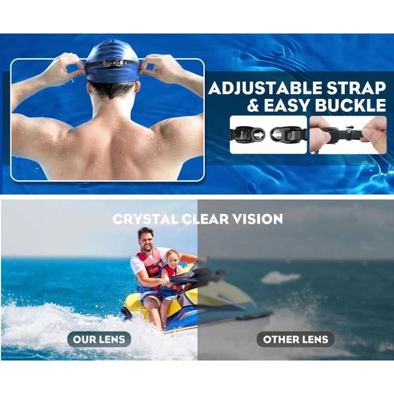 Professional Anti-Fog Swimming Goggles with Wide-Angle Vision & Ergonomic Seal for Adults | Thomler