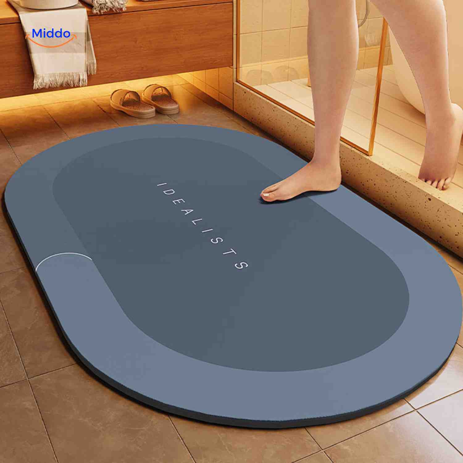 Ultra-Absorbent Diatomaceous Bathroom Mat with Non-Slip Base – Fast-Drying, Soft-Touch Surface for Shower & Tub – Available in | Thomler