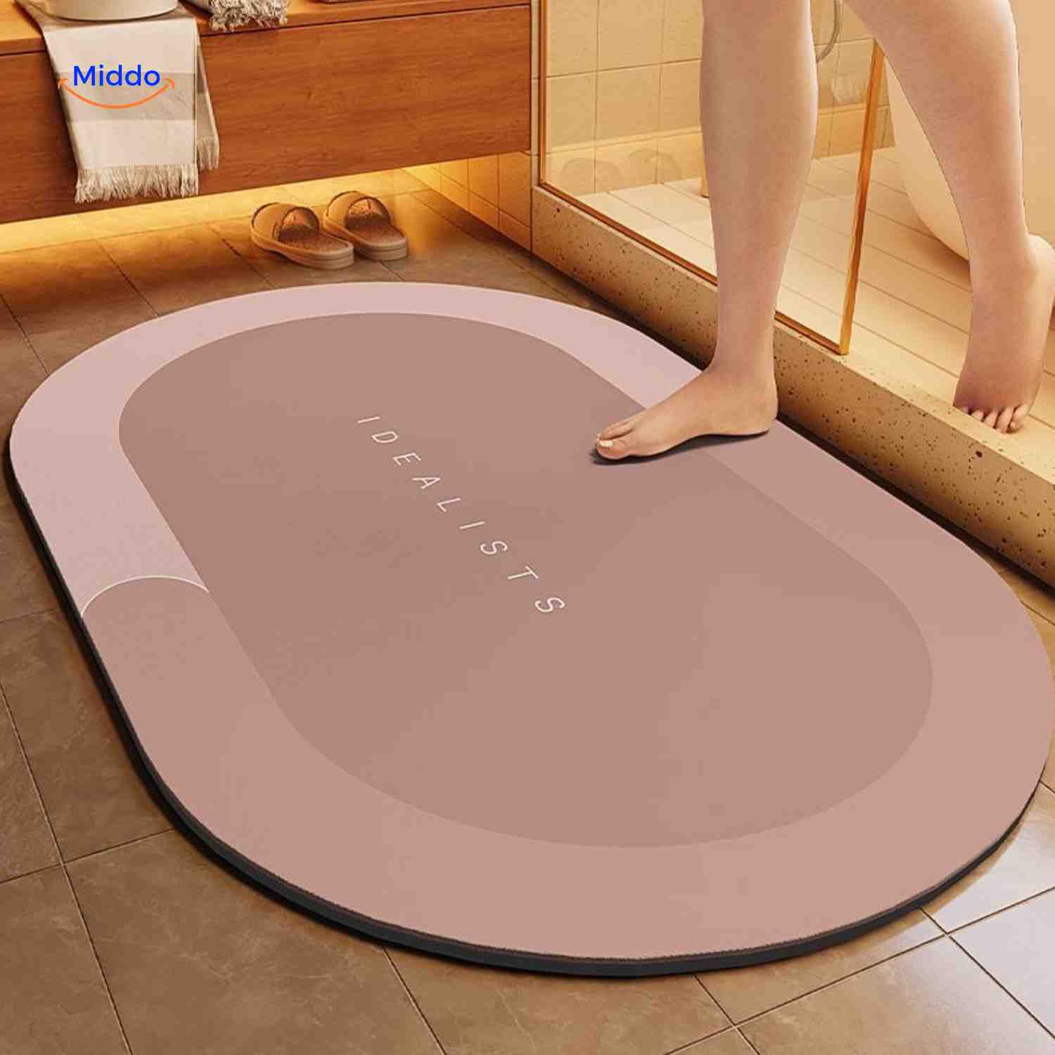Ultra-Absorbent Diatomaceous Bathroom Mat with Non-Slip Base – Fast-Drying, Soft-Touch Surface for Shower & Tub – Available in | Thomler