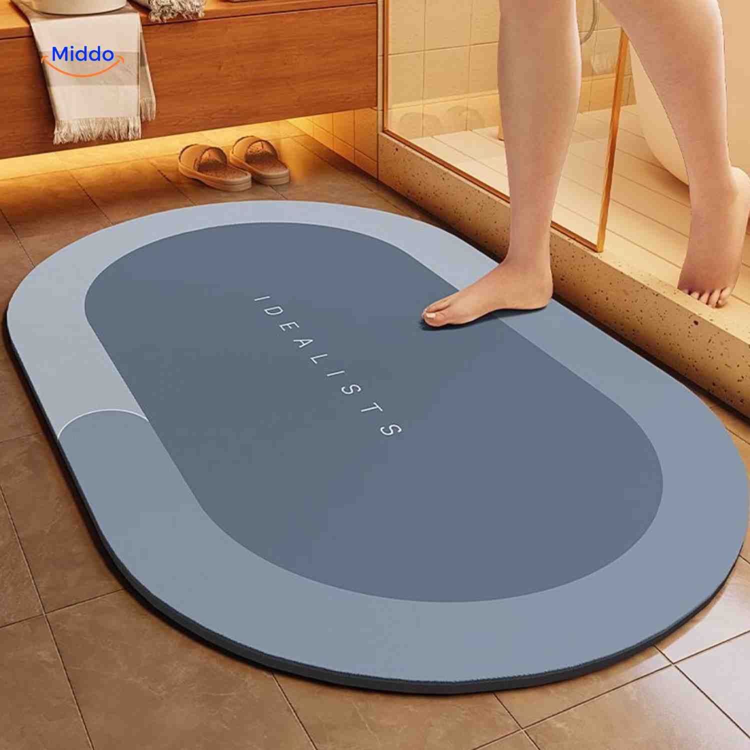 Ultra-Absorbent Diatomaceous Bathroom Mat with Non-Slip Base – Fast-Drying, Soft-Touch Surface for Shower & Tub – Available in | Thomler