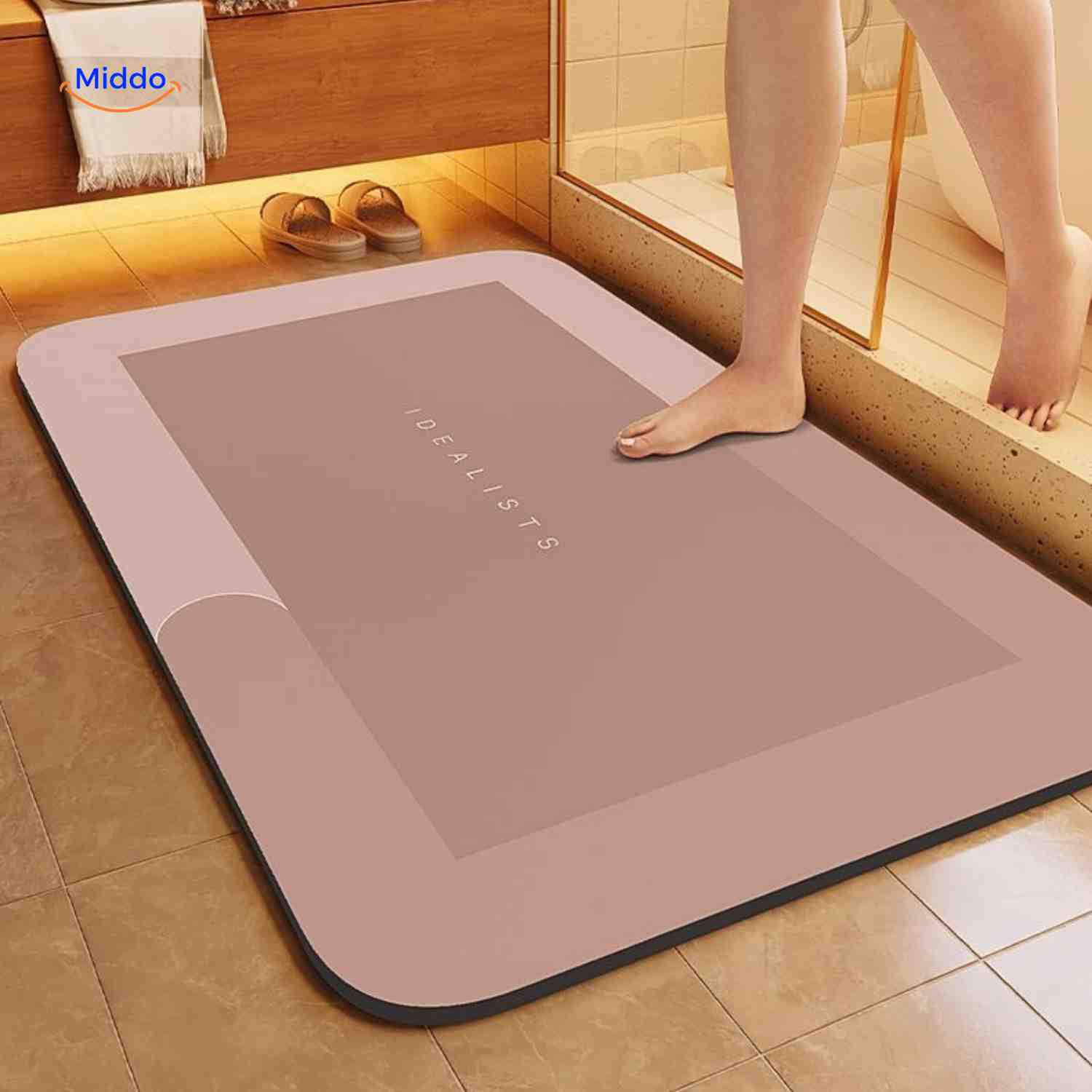 Ultra-Absorbent Diatomaceous Bathroom Mat with Non-Slip Base – Fast-Drying, Soft-Touch Surface for Shower & Tub – Available in | Thomler