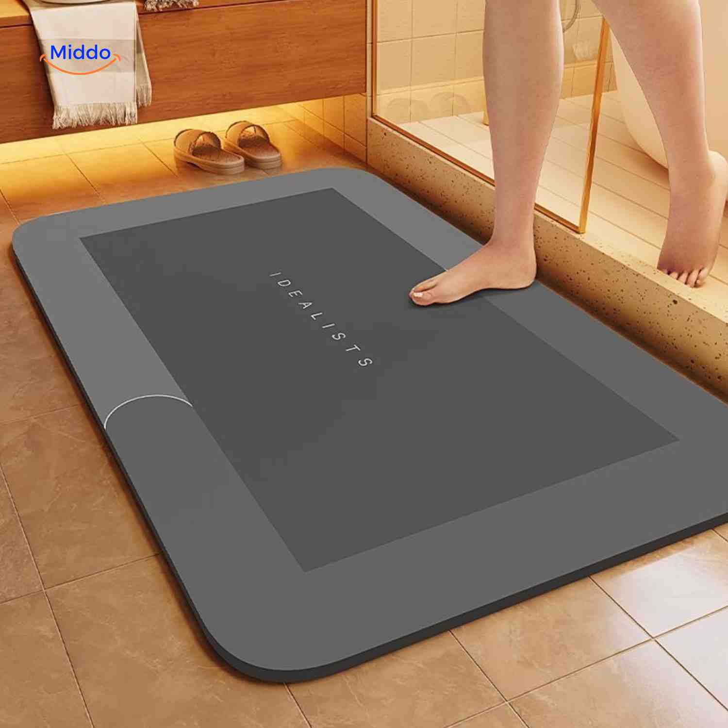 Ultra-Absorbent Diatomaceous Bathroom Mat with Non-Slip Base – Fast-Drying, Soft-Touch Surface for Shower & Tub – Available in | Thomler