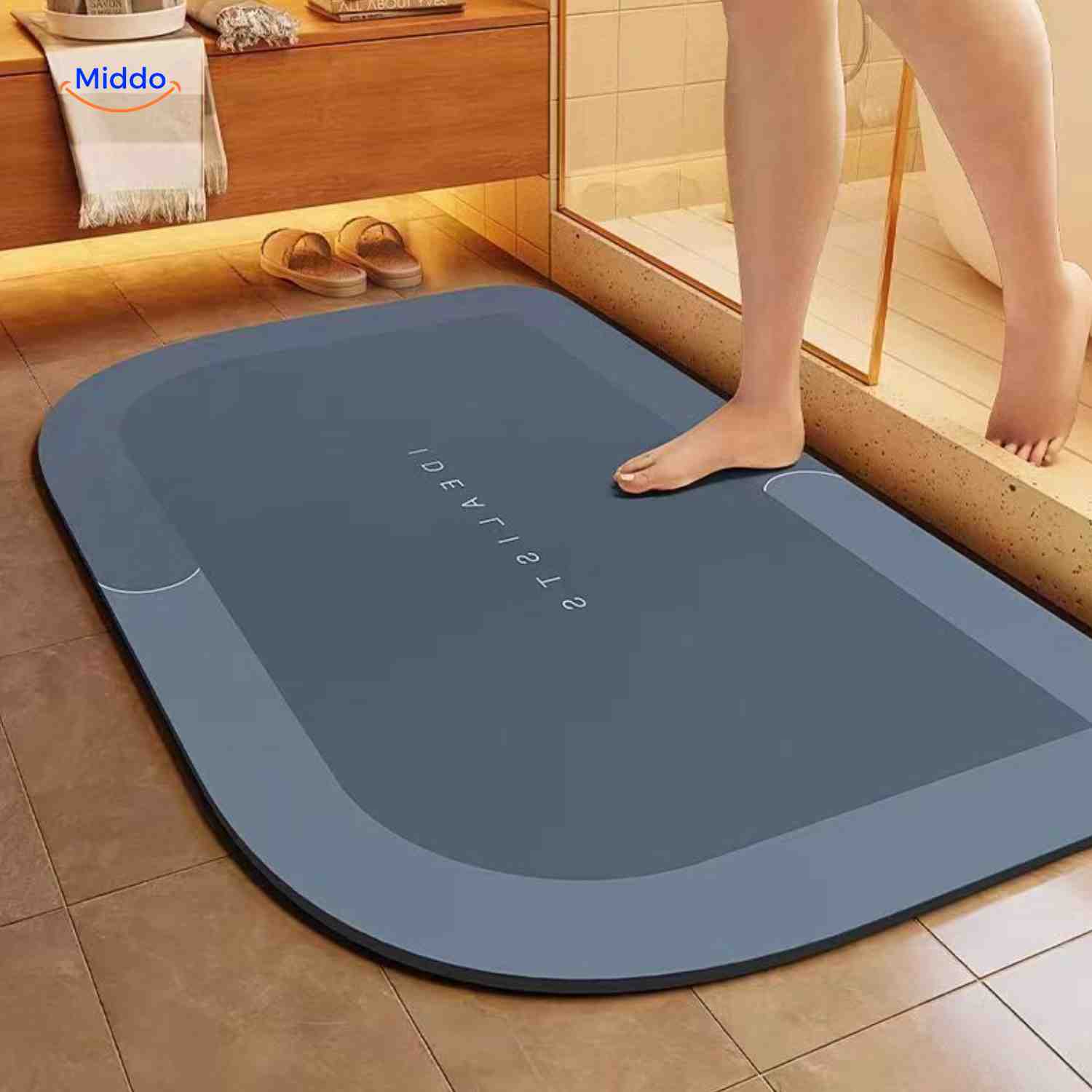 Ultra-Absorbent Diatomaceous Bathroom Mat with Non-Slip Base – Fast-Drying, Soft-Touch Surface for Shower & Tub – Available in | Thomler