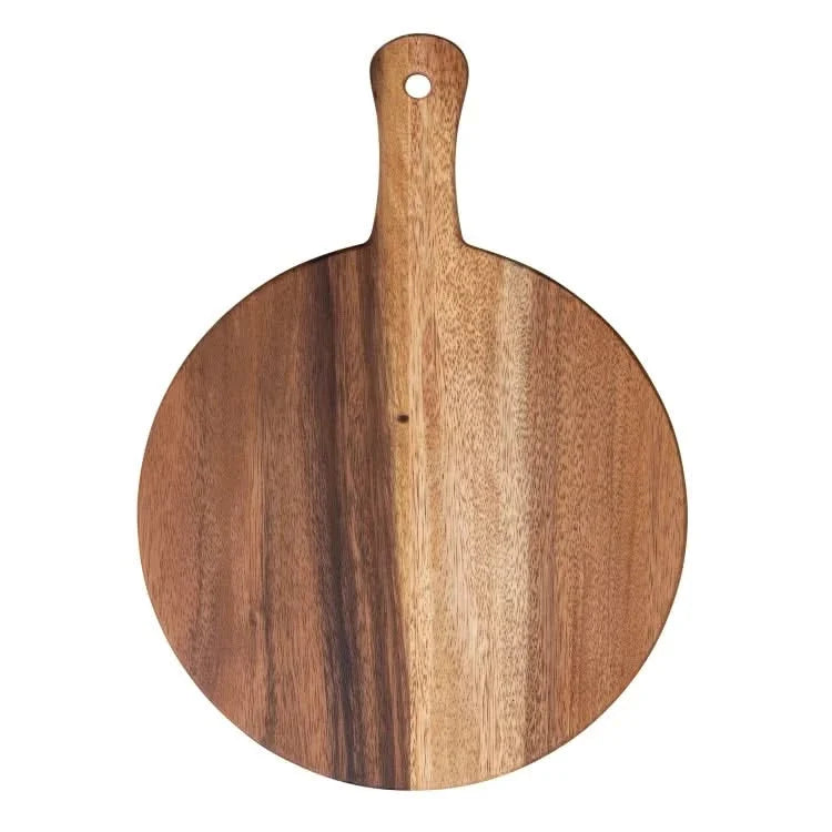 Round Suar Wood Cutting & Serving Board – Natural Organic Grain for Kitchen Display & Food Prep | Thomler