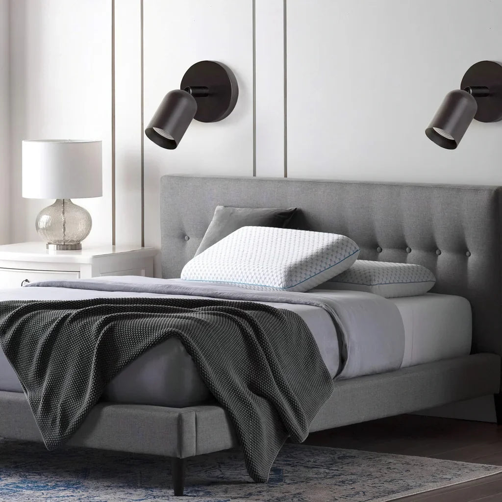 Wall Light Metal 10W LED Rotatable Cylindrical Shade Bedside Bedroom Reading Adjustable Modern Bauhaus Style | Thomler