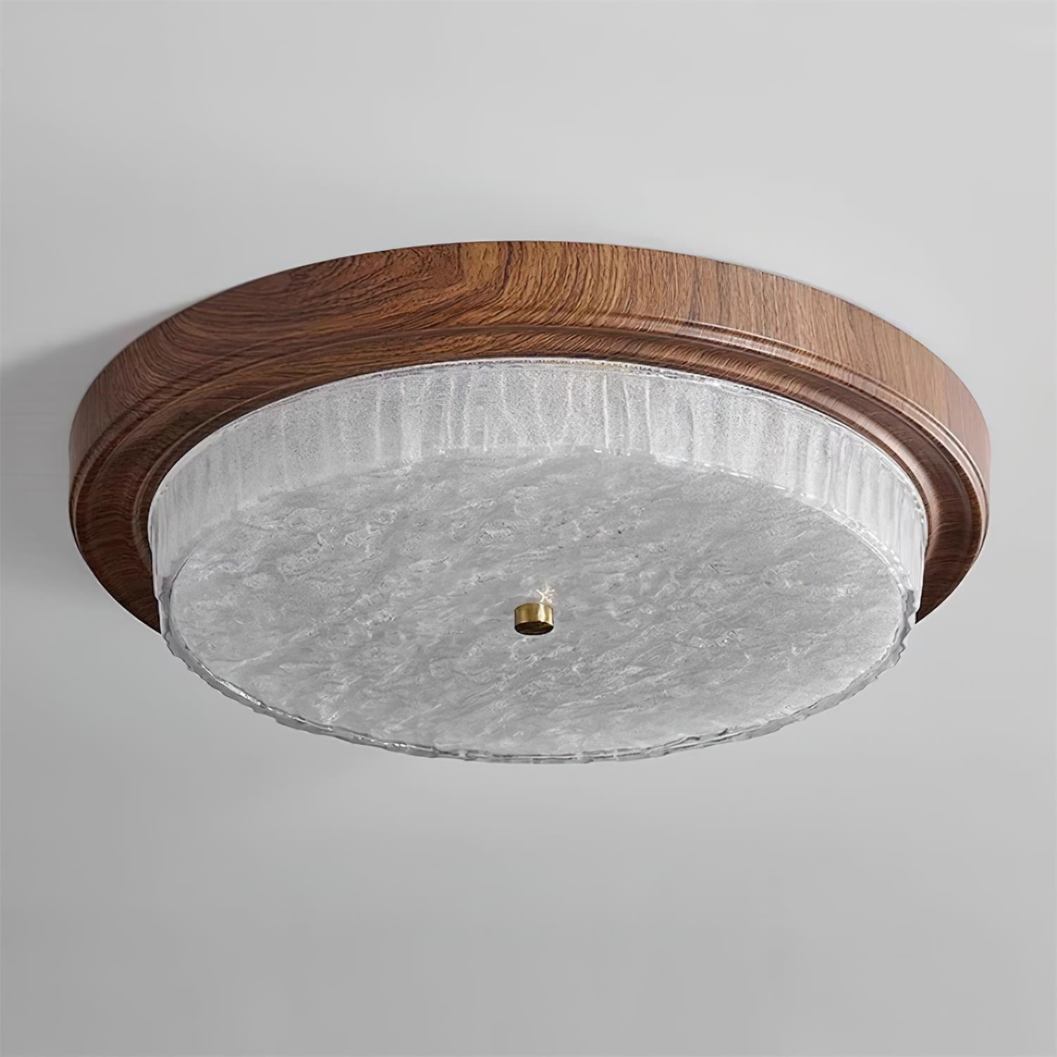 Ceiling Lamp Metal Glass 14.6 in and 18.5 in Indoor Modern Lighting Round Shade Warm Ambiance | Thomler