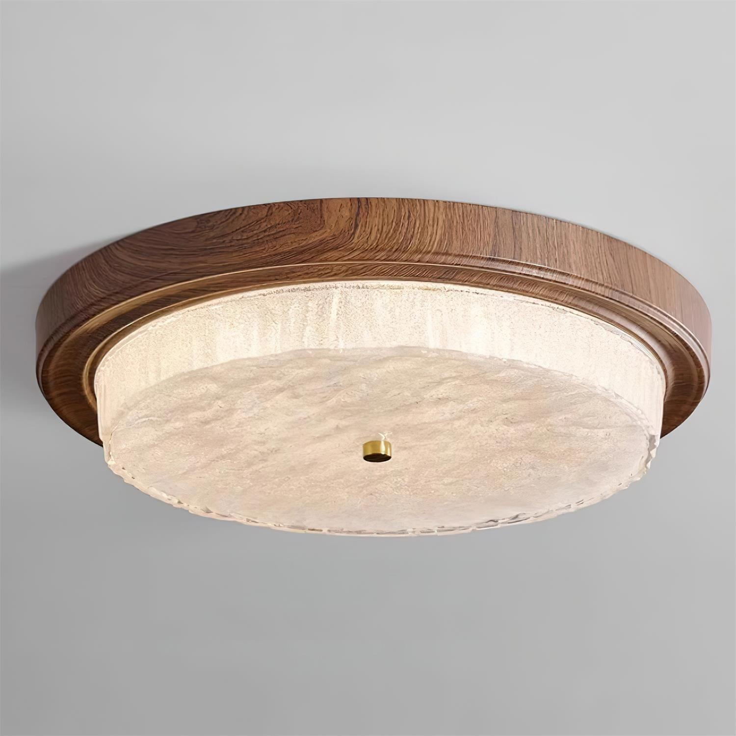 Ceiling Lamp Metal Glass 14.6 in and 18.5 in Indoor Modern Lighting Round Shade Warm Ambiance | Thomler
