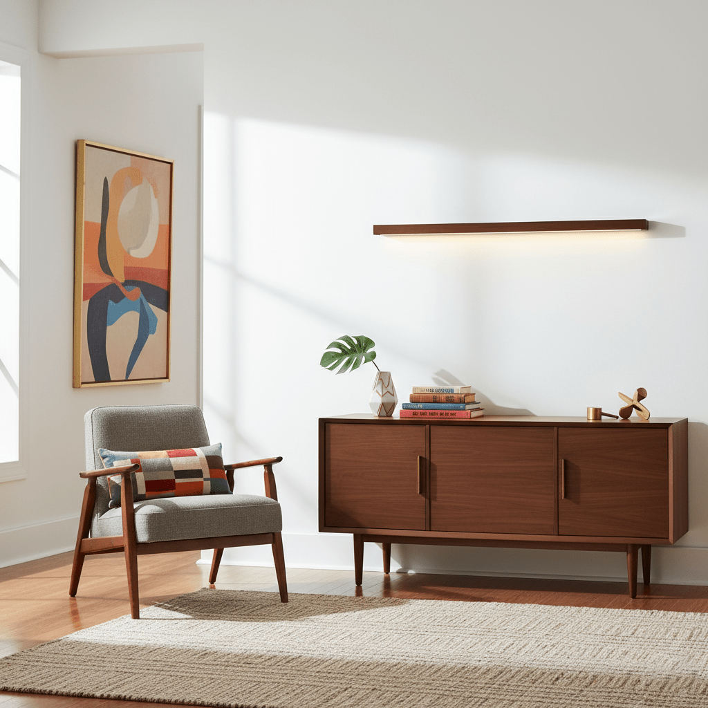 Linear Wall Light 12W Natural Pine Wood 23.6 in Indoor Hallway Vanity Lighting Modern Minimalist Fixture | Thomler