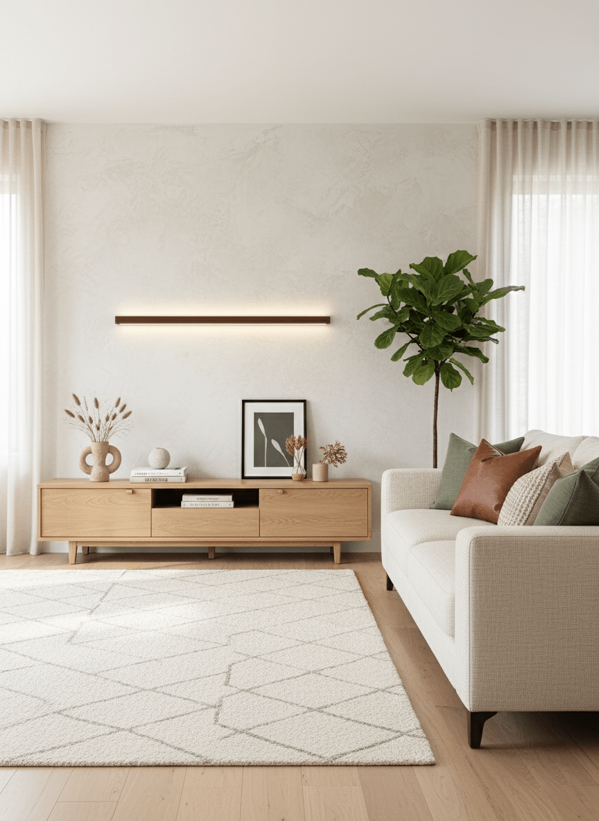 Linear Wall Light 12W Natural Pine Wood 23.6 in Indoor Hallway Vanity Lighting Modern Minimalist Fixture | Thomler